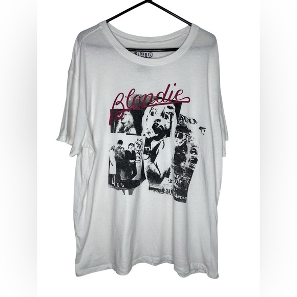 Blondie Tops - BLONDIE Concert T-Shirt XL 16-18 White Top DEBBIE HARRY Band Grunge Punk Disco